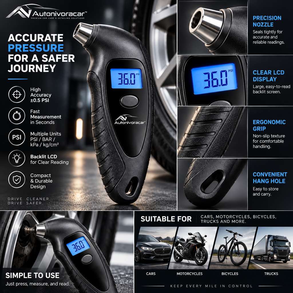 Autonivoracar™ Digital Tire Pressure Gauge