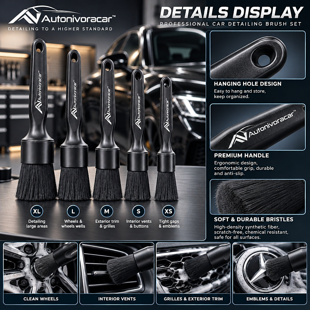 Autonivoracar™ Premium Car Detailing Brush Set