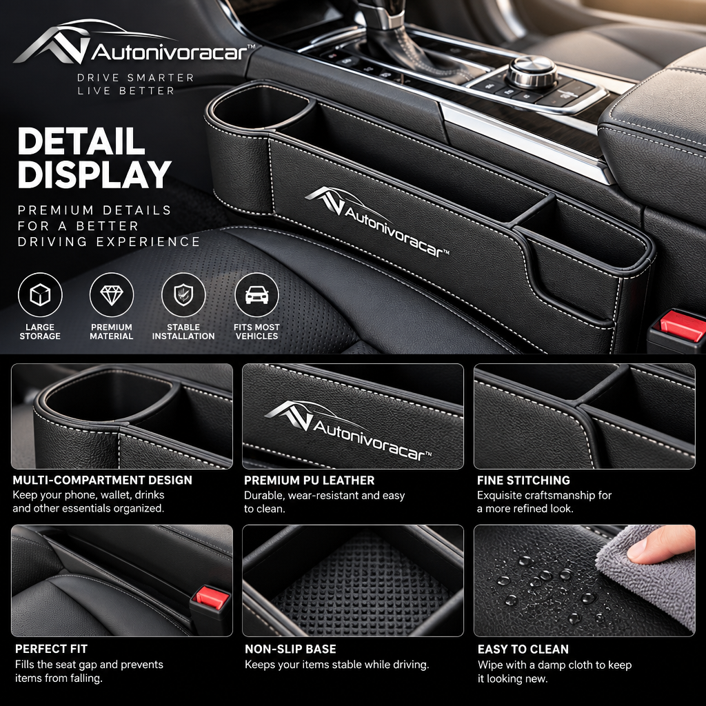Autonivoracar™ Car Seat Gap Organizer